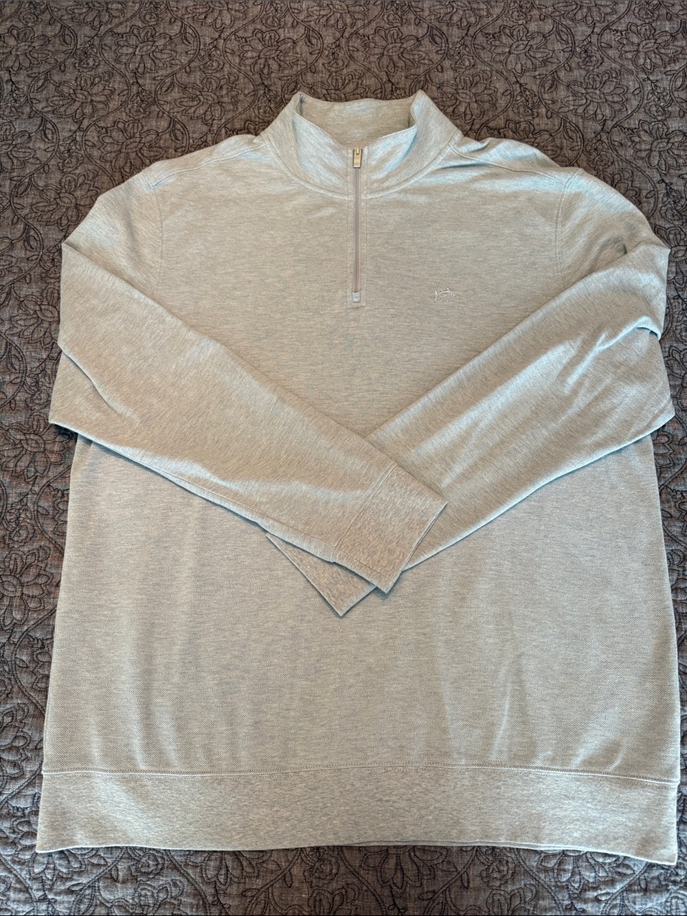 Southern Tide Men's Light Blue Quarter-Zip Sweater